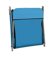 vidaXL Folding Sun Loungers 2 pcs Steel and Fabric Blue