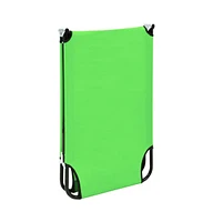 vidaXL Folding Sun Lounger Steel Green