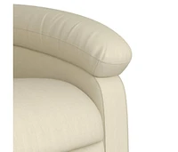 Recliner Chair Cream Faux Leather