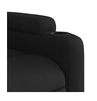 vidaXL Fabric Recliner Chair with 6-Point Vibration Massage, Adjustable Backrest & Footrest, Cup Holders, Side Pocket, Padded Seat