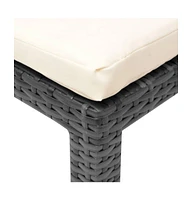 vidaXL Sun Lounger with Cushion Poly Rattan