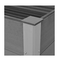 vidaXL Garden Raised Bed Wpc 39.4"x39.4"x21.3" Gray