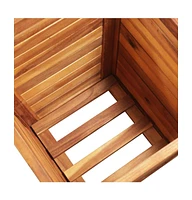 Garden Raised Bed Set 3 Pieces Square Solid Acacia Wood