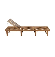 vidaXL Folding Sun Lounger Solid Acacia Wood