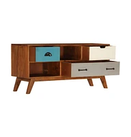 Tv Stand with 3 Drawers 43.3"x13.8"x19.7" Solid Wood Acacia