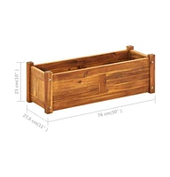 Garden Raised Bed Acacia Wood 29.9"x10.9"x9.8"