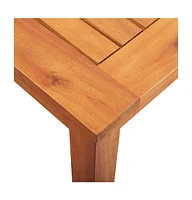 vidaXL Patio Table 59"x35.4"x29.1" Solid Acacia Wood