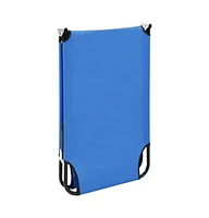 vidaXL Folding Sun Lounger Blue Steel