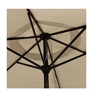 vidaXL Garden Parasol Taupe 78.7"x83.1" Aluminum