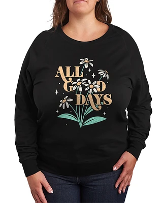 Hybrid Apparel Plus All Good Days Graphic Crew Neck Top