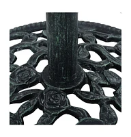 Umbrella Base Green 19.8 lbs 15.7" Cast Iron