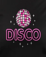 Hybrid Apparel Plus Disco Ball Graphic Crew Neck Top