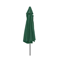 vidaXL Garden Parasol with Metal Pole 153.5" Green