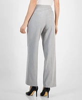 Kasper Women's Mid-Rise Wide-Leg Extended-Tab Pants, Regular & Petite