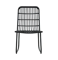 vidaXL 3 Piece Bistro Set Poly Rattan Black