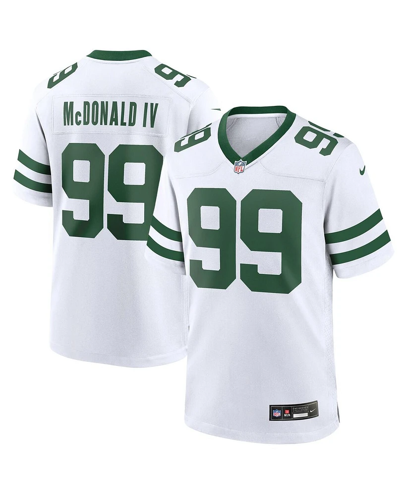 Nike Men's Will McDonald Iv Legacy White New York Jets Game Jersey