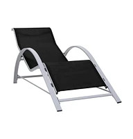 vidaXL Sun Loungers 2 pcs with Table Aluminum