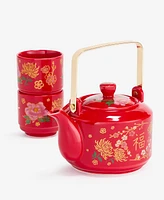 Lunar New Year Ceramic Tea Pot & Cups Set, Exclusively at Macy's