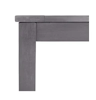 vidaXL Patio Table Gray Wash 55.1"x31.5"x29.1" Solid Acacia Wood