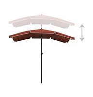 vidaXL Garden Parasol with Pole 78.7"x51.2" Terracotta