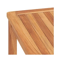 vidaXL Patio Dining Table 47.2"x47.2"x30.3" Solid Teak Wood