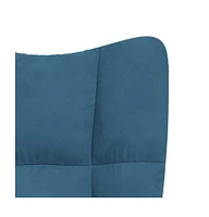 vidaXL Relaxing Chair Blue Velvet