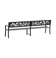 vidaXL Twin Patio Bench 96.9" Steel