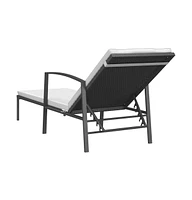 vidaXL Sun Loungers 2 pcs with Table Poly Rattan