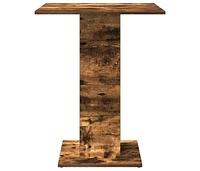 Bistro Table Smoked Oak 23.6"x23.6"x29.5" Engineered Wood