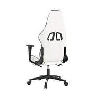 vidaXL Gaming Chair with Footrest and Faux Leather
