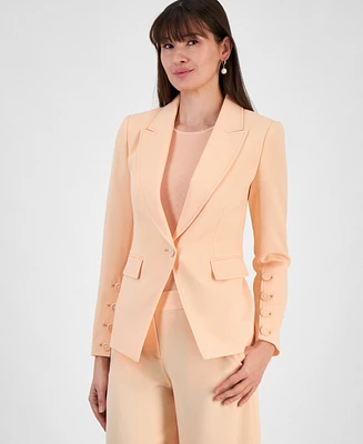 Tahari Asl Women's Peak-Lapel Button-Cuff Jacket, Regular & Petite