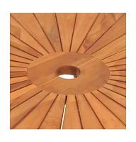 vidaXL Folding Patio Table 33.5"x29.5" Solid Wood Teak