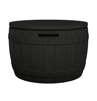 vidaXL 3-in-1 Patio Storage Box Black Polypropylene