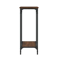 vidaXL Console Table Brown Oak 29.5"x12"x29.5" Engineered Wood