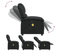 Massage Recliner Chair Black Faux Leather