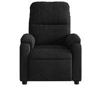 Massage Recliner Chair Black Microfiber Fabric