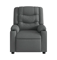 vidaXL Massage Recliner Chair Dark Gray Fabric
