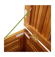 vidaXL Garden Storage Box with Louver 23.6"x19.7"x22" Solid Wood Acacia