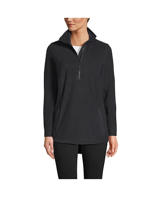 Lands' End Women's Anyweather Quarter Zip Fleece Tunic Pullover