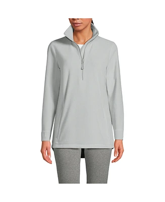 Lands' End Women's Anyweather Quarter Zip Fleece Tunic Pullover