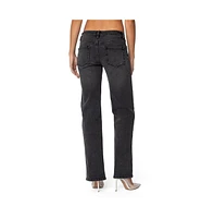 Edikted Women's Shayna Low Rise Jeans