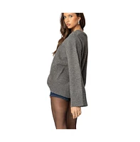 Edikted Womens Montana Oversized Button Sweater