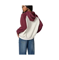Edikted Womens Raglan Bow Oversized Hoodie