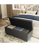 gaomon Upholstered Flip Top Storage Bench