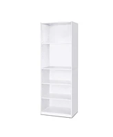 Slickblue Modern 5-Shelf Bookcase for Storage and Display in Living Room or Office