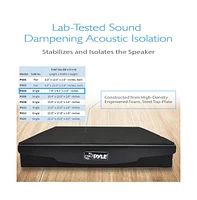 Pyle Sound Dampening Speaker Riser, Studio Acoustic Isolation Platform, 7.5" x 9.1", Up to 44.6 lbs