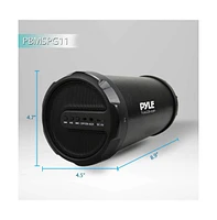 Pyle Wireless Bluetooth Tube BoomBox Speaker System with Rechargeable Battery, Aux Input, 40W Power