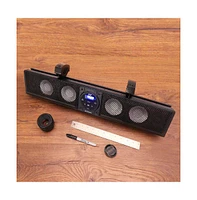 Pyle 26" Waterproof Soundbar Speaker with Bluetooth, Usb, Rgb Lights, Aux Input, Remote Control for Atv/Marine/Utv