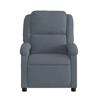 vidaXL Massage Recliner Chair Dark Gray Velvet