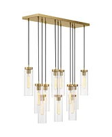 Possini Euro Design Marika 32" Modern Pendant Chandelier Ceiling Light Fixture Dining Room Over Table Kitchen Island Foyer Hanging Linear Multi-Light